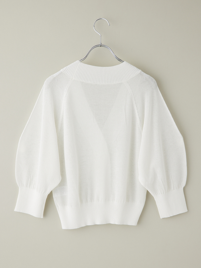 Vネック7分袖サマーニットカーディガン la primavera online store