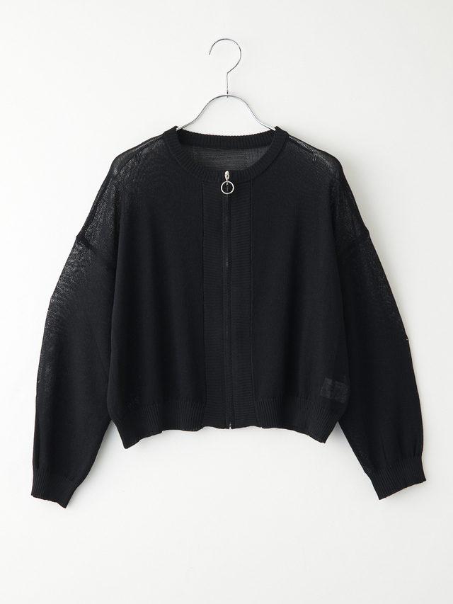 サークルZIPサマーニットカーディガン