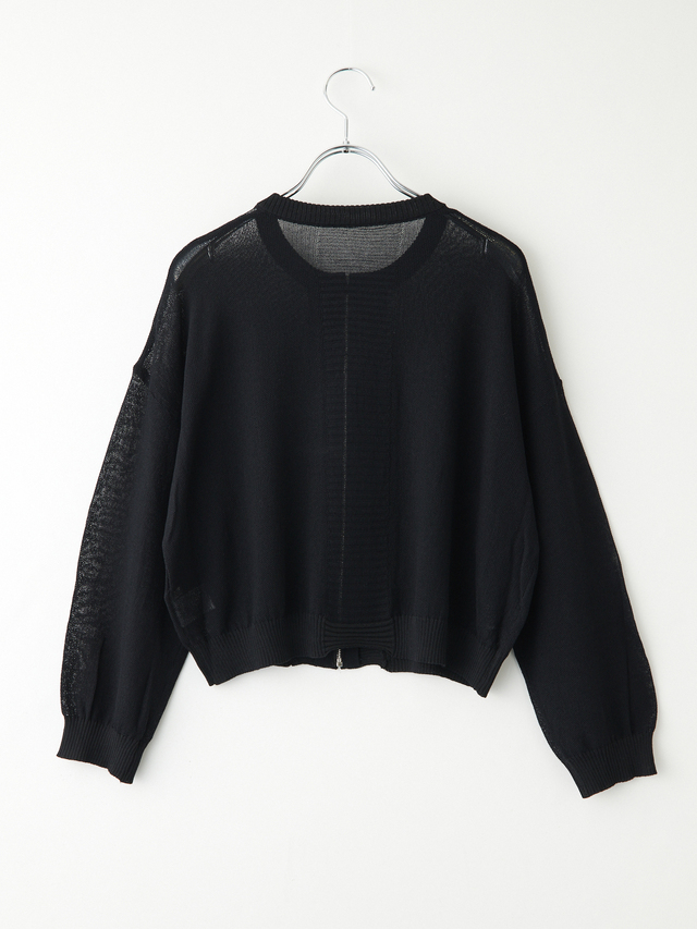 サークルZIPサマーニットカーディガン la primavera online store