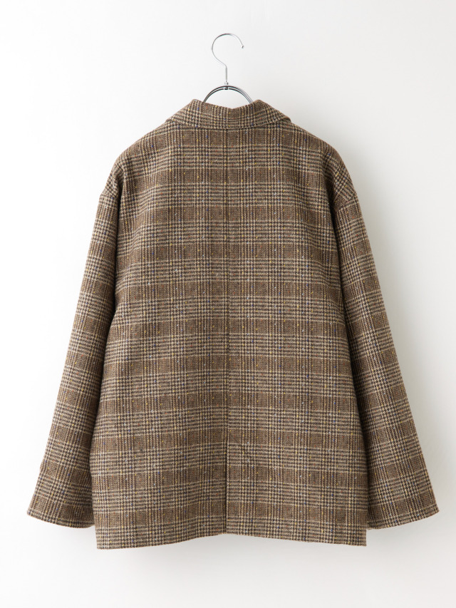 フラワー刺繍入り千鳥格子ビッグジャケット la primavera online store