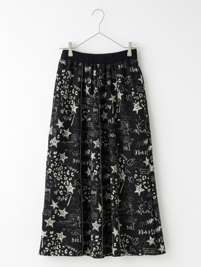 スタープリントジャージースカート