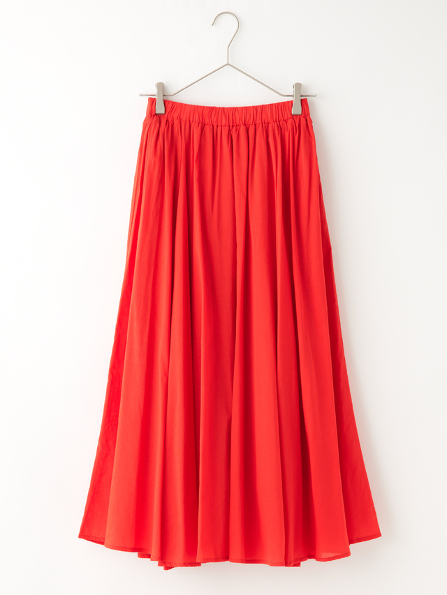 コットンカラーフレアスカート