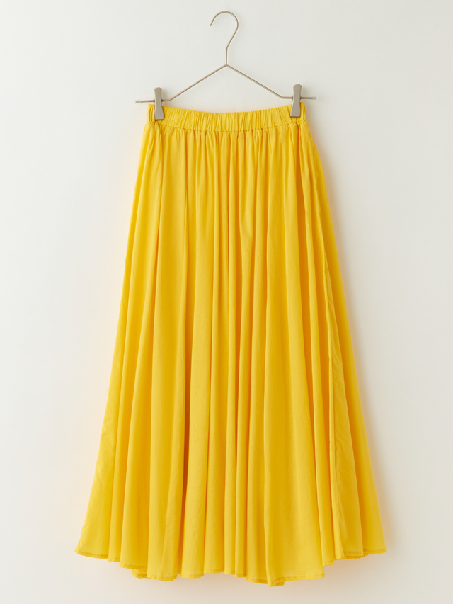 コットンカラーフレアスカート