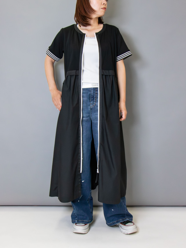 異素材コンビバイカラージップアップワンピース la primavera online store