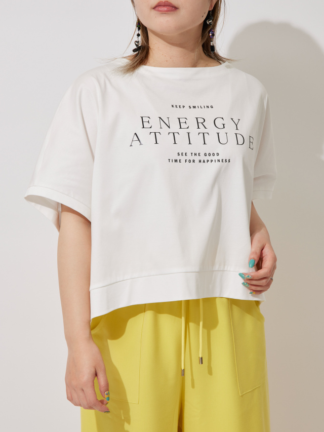 ショート丈ロゴドルマントップス la primavera online store