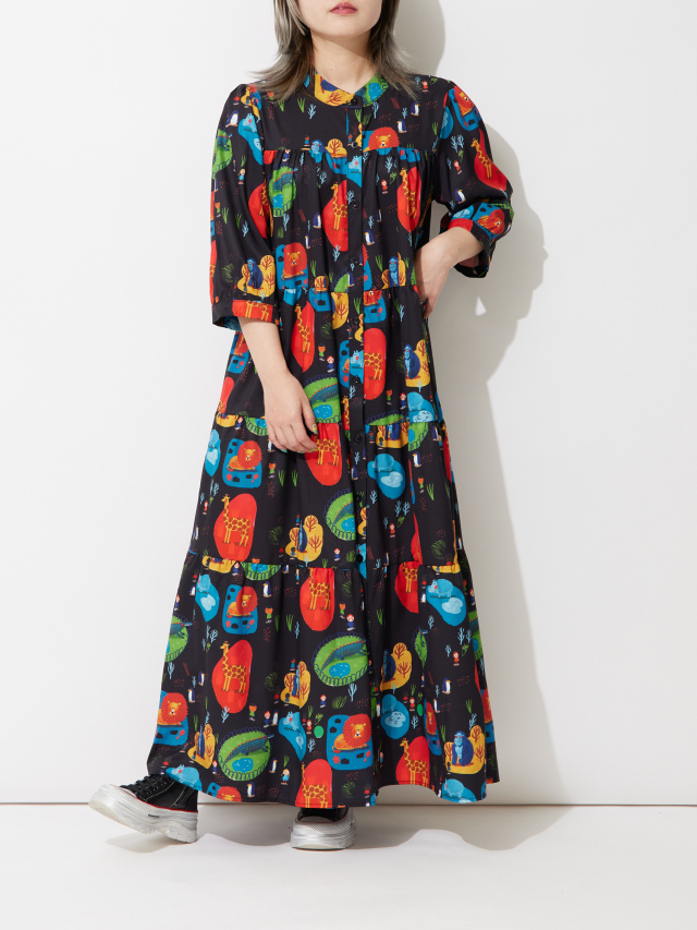 ETRO アシンメトリー ティアード プリントコットン ワンピース BPF01_75_75065206401_6800?$