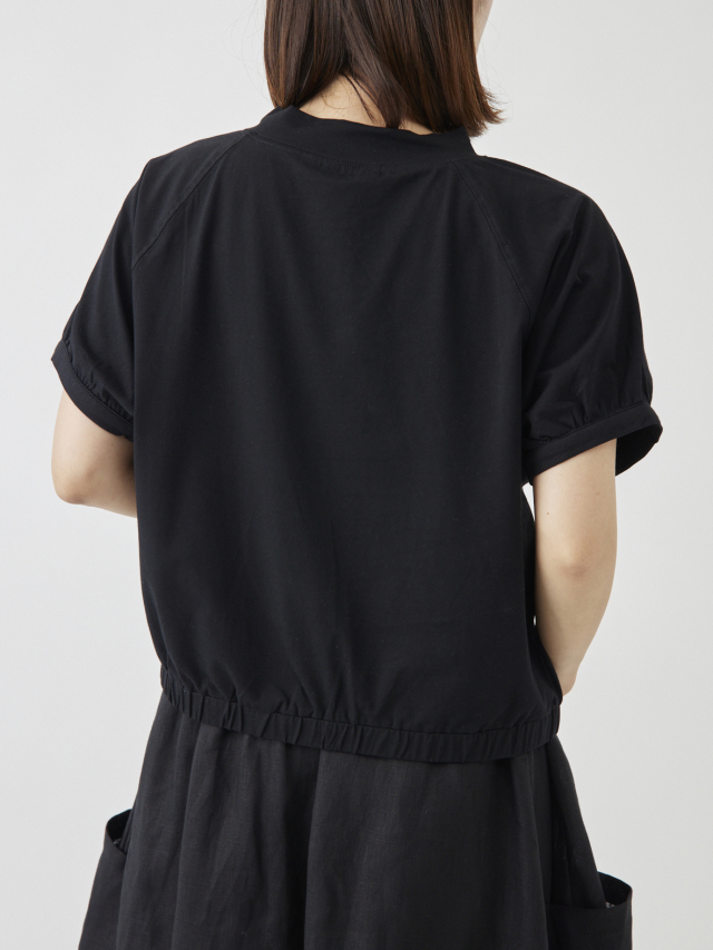 バルーンシルエットTシャツ ネイビー/カーキ CIYOT-シヨウト-】ハートロゴ ワンポイント刺繍 ドロスト