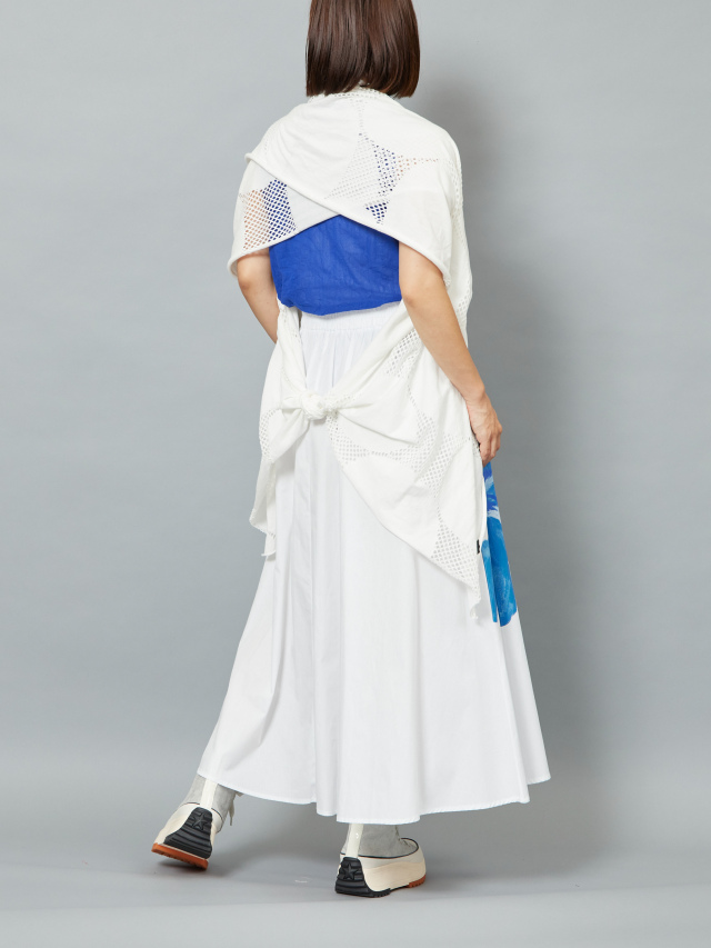 BIGフラワープリントフレアスカート la primavera online store