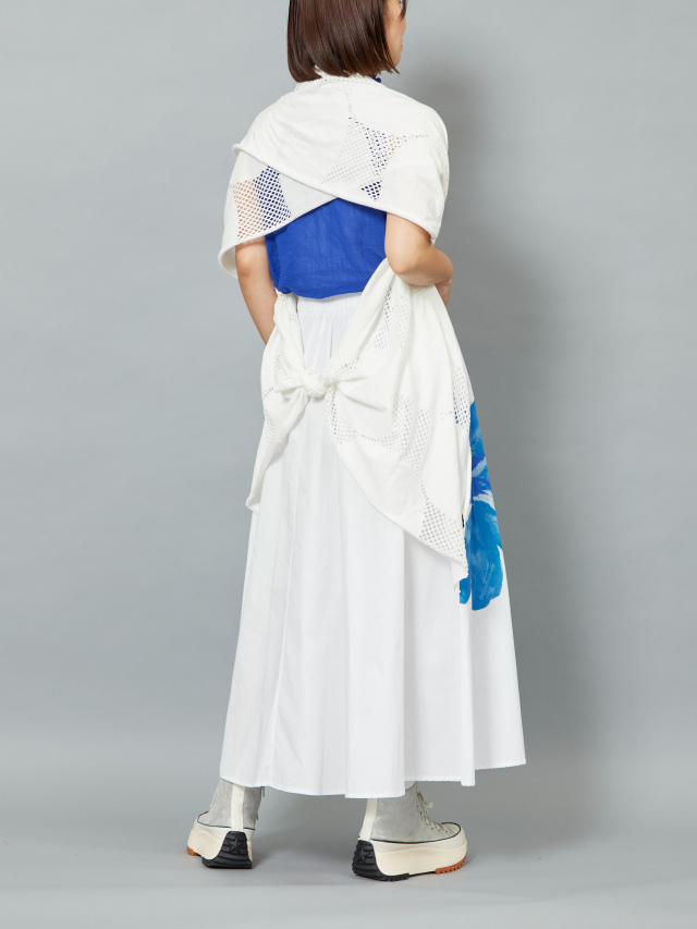 BIGフラワープリントフレアスカート la primavera online store