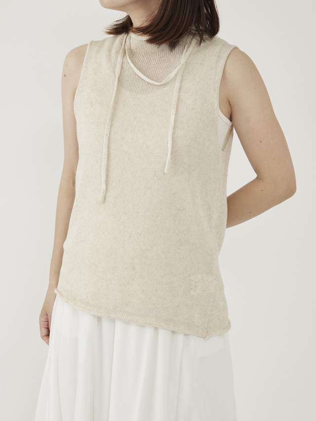 紐付きボトルニットベスト la primavera online store