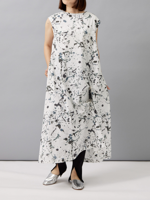 ペインタープリントロングワンピース la primavera online store