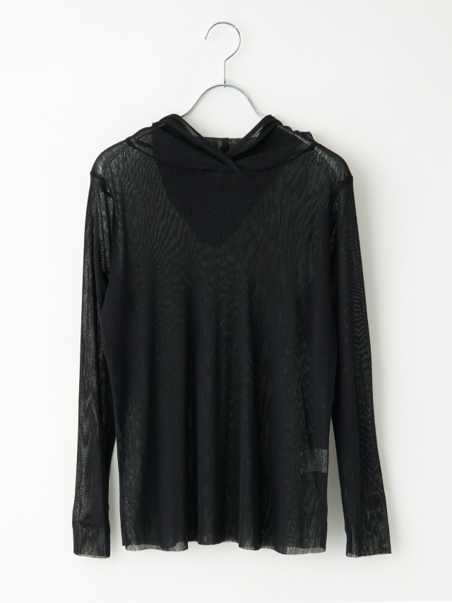 フード付きメッシュ長袖プルオーバー la primavera online store