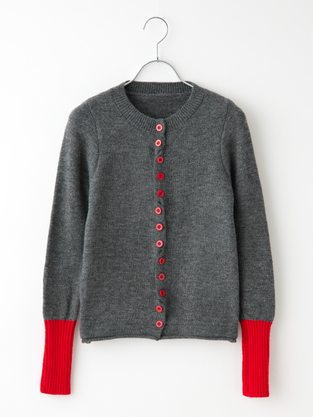 メニーボタン袖バイカラーカーディガン la primavera online store
