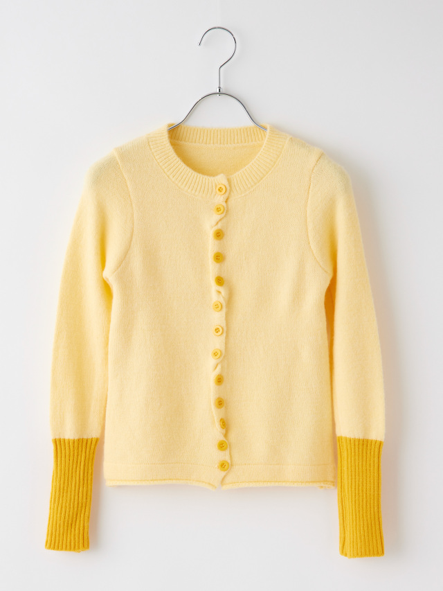 メニーボタン袖バイカラーカーディガン la primavera online store