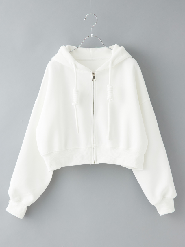 R*i様 【新品タグ付き】CFCL ミラノリブ　クロップドパーカー Hatsunex “MITERU” Zip upパーカー（モノクロブラック） | HATSUN