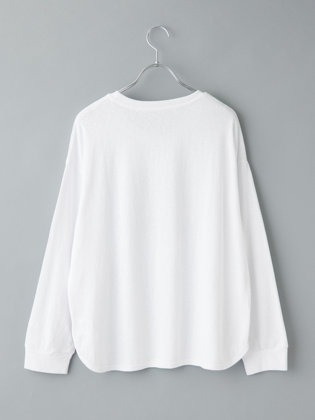ホワイト 長袖カットソー カラフルロゴ A'GEM/9 × .kom 『AMESWORLDWIDE/アメスワールドワイド』 BASIC