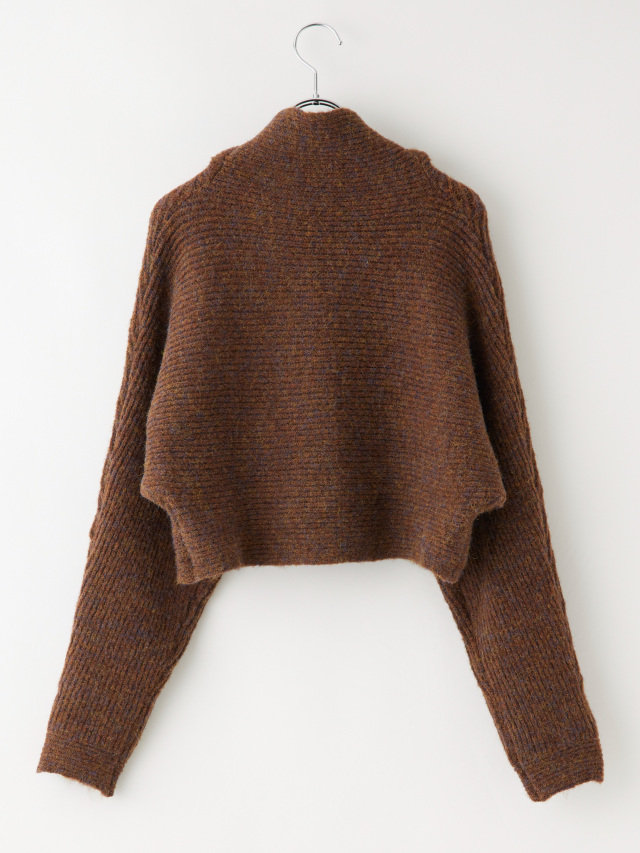 11/20LIVE】横リブハイネックドルマンニットカーディガン la primavera