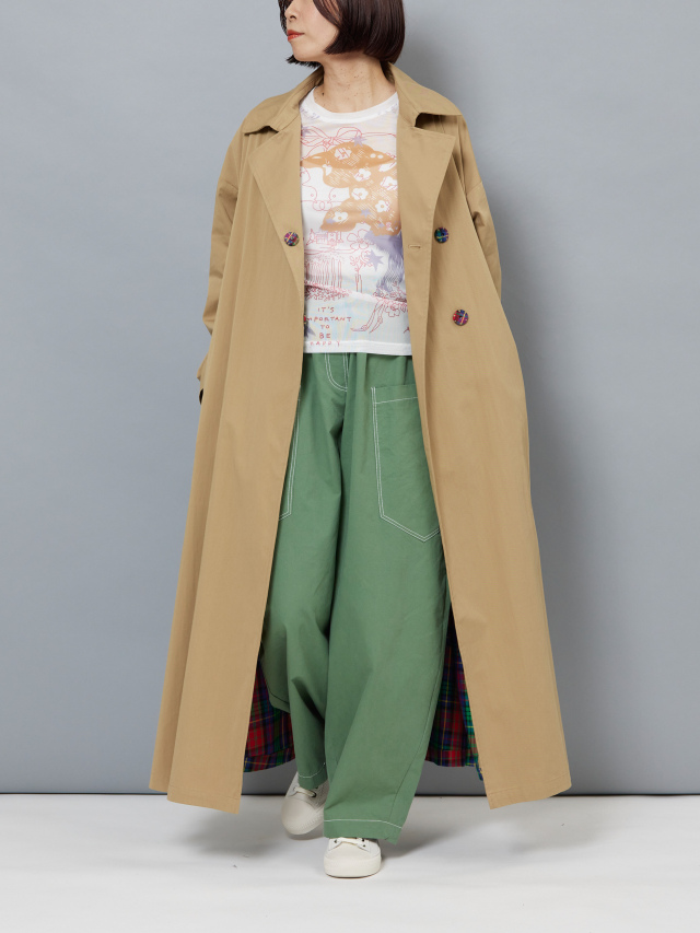 バックチェックトレンチコート la primavera online store