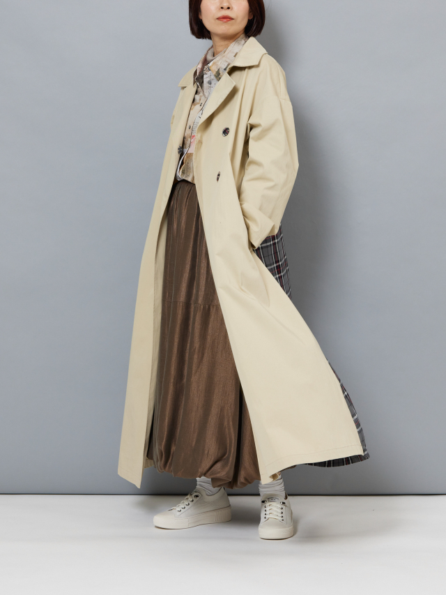 バックチェックトレンチコート la primavera online store