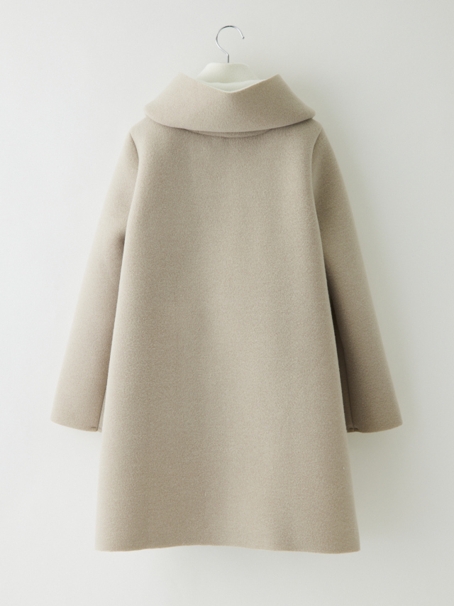 フード付きBIGジップアップロングコート la primavera online store