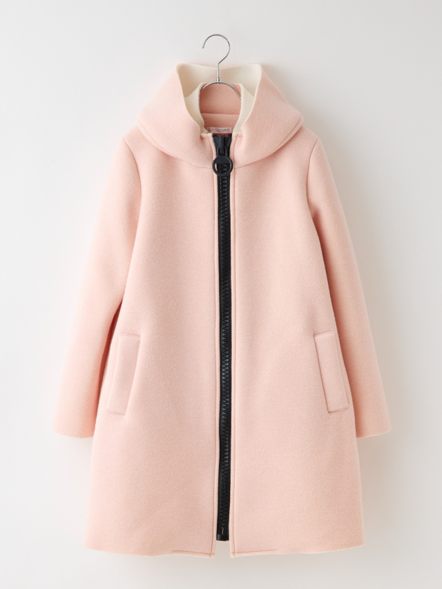 フード付きBIGジップアップロングコート la primavera online store