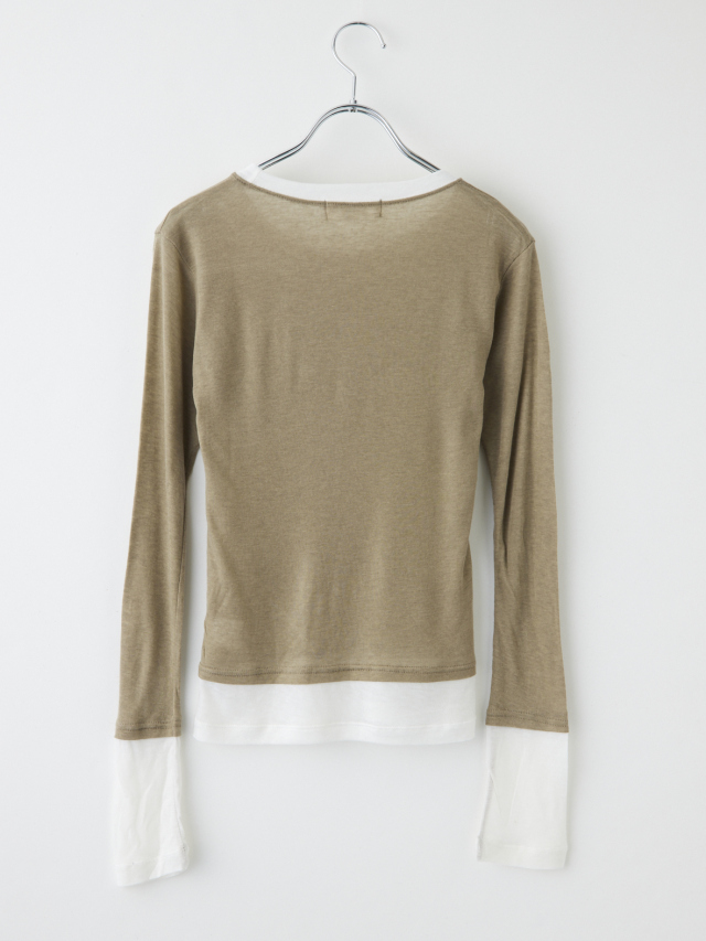 【完売品】レイヤードプルオーバー レイヤード風プルオーバー | tsuki.s