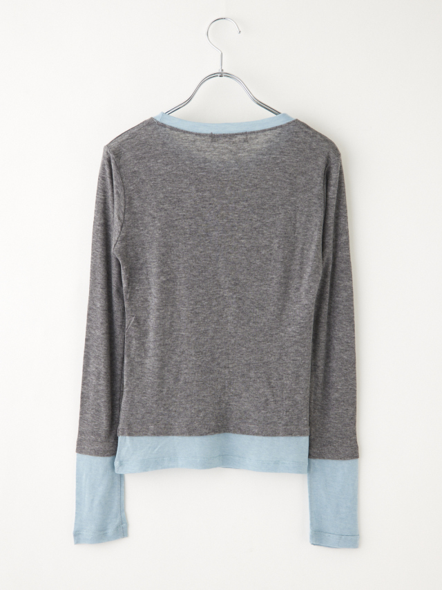 バイカラーレイヤード風プルオーバー la primavera online store