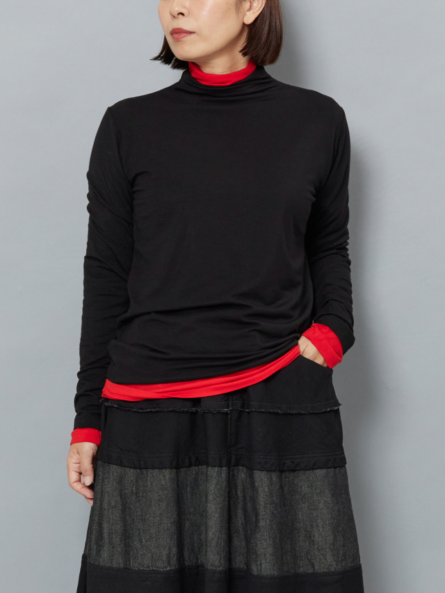 ボトルネックカラーカットソー