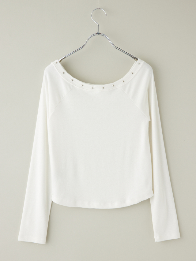 オフショルスタッズトップス la primavera online store