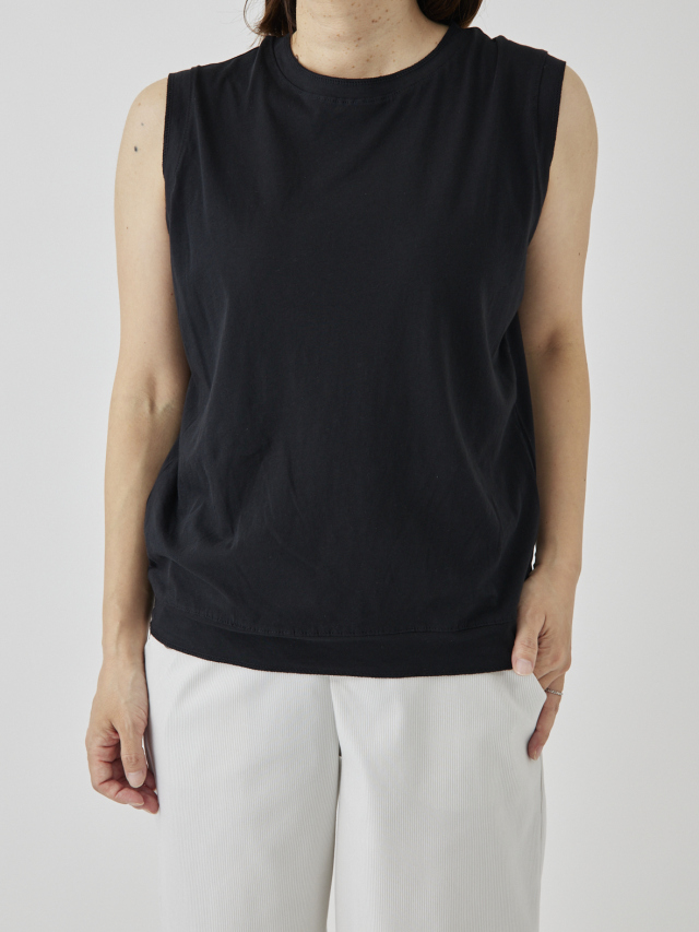 裾切り替えシンプルタンクトップ la primavera online store