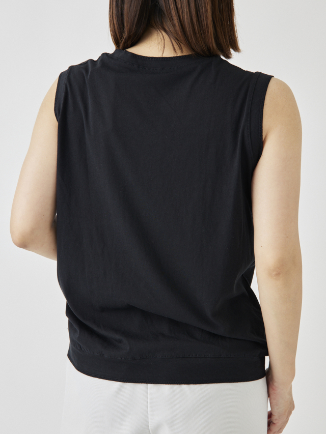 裾切り替えシンプルタンクトップ la primavera online store
