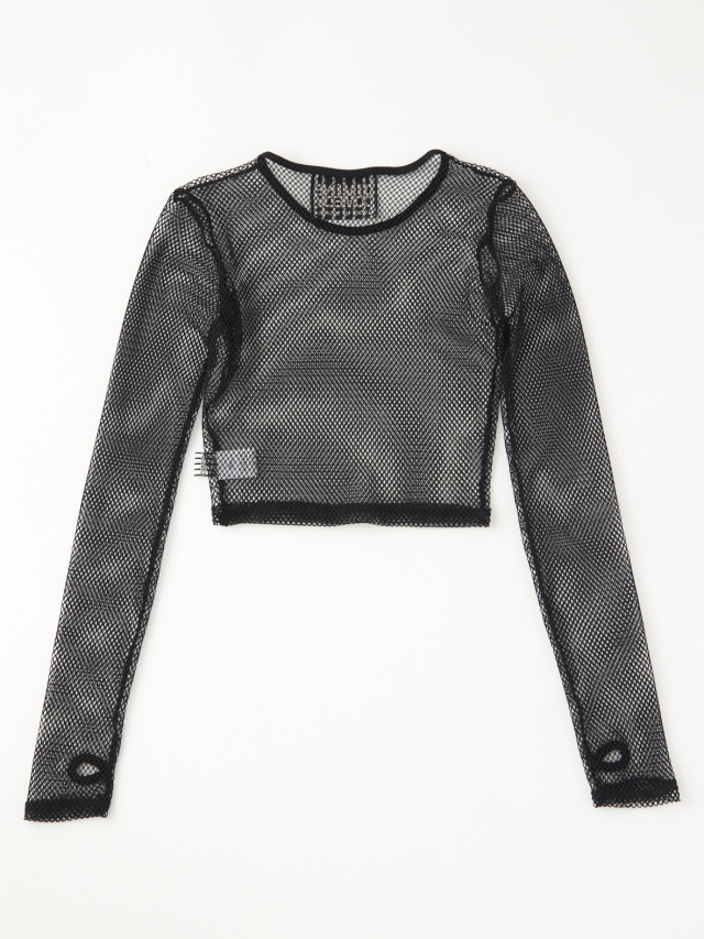 フィンガーホール付き長袖メッシュT la primavera online store