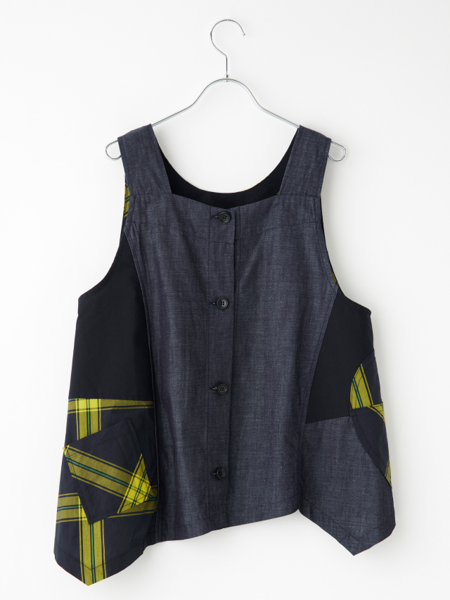 Supreme チェック柄デニムベスト L Supreme チェック柄デニムベスト L