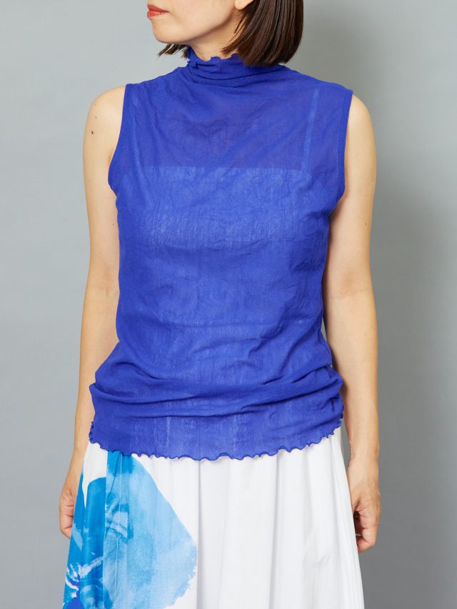 メッシュハイネックノースリーブカットソー la primavera online