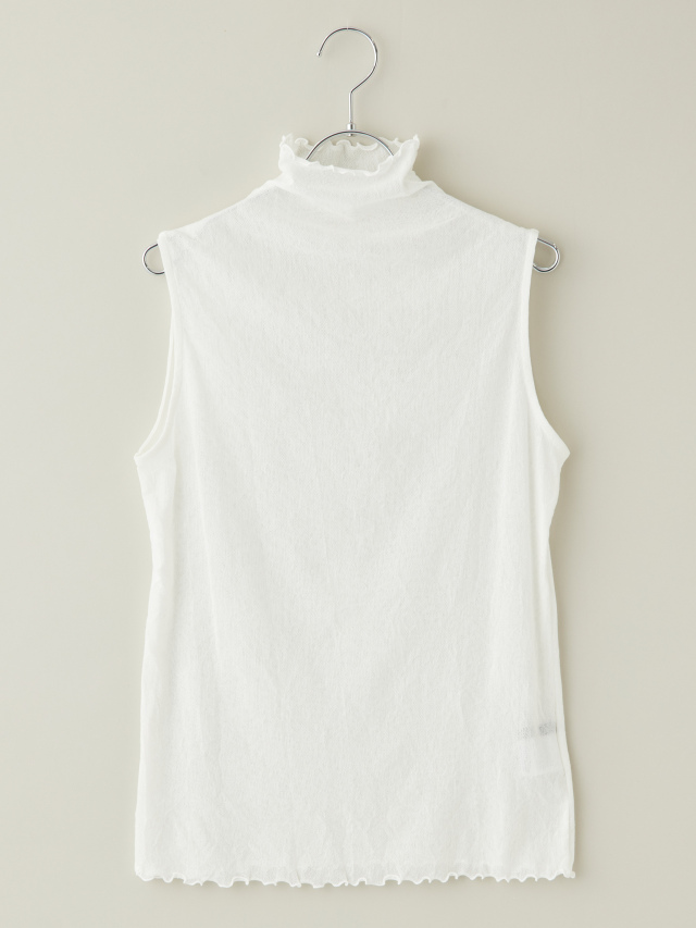 メッシュハイネックノースリーブカットソー la primavera online