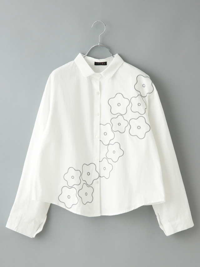 アップリケフラワーブラウス la primavera online store