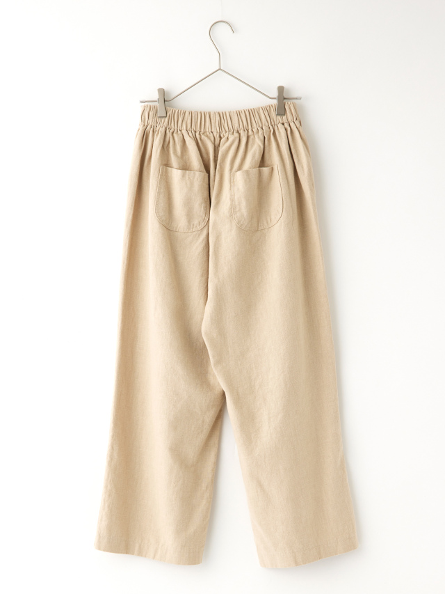 【STELLA MCCARTNEY】リネン混 ワイドパンツ バターカラー STELLA MCCARTNEY】リネン混 ワイドパンツ バターカラー