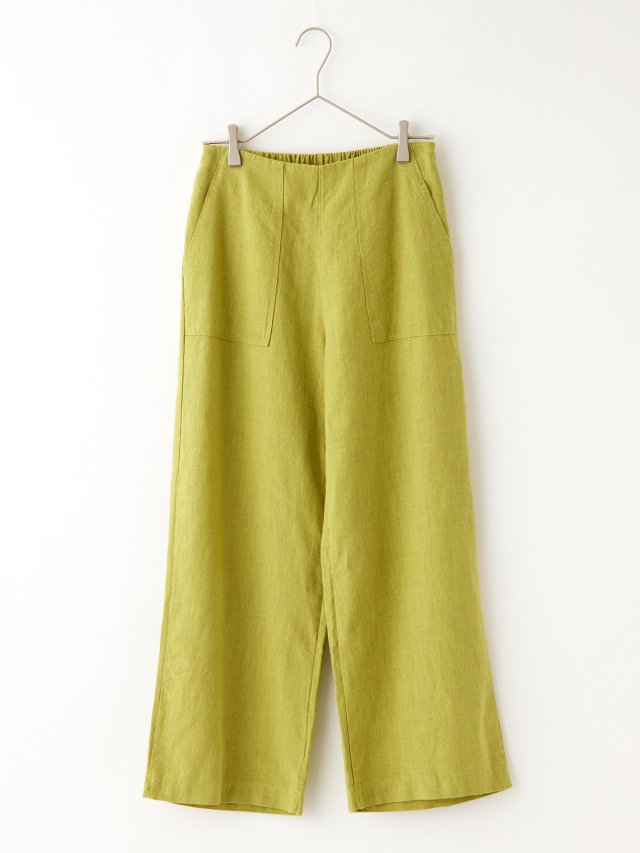 リネンカラーワイドパンツ la primavera online store