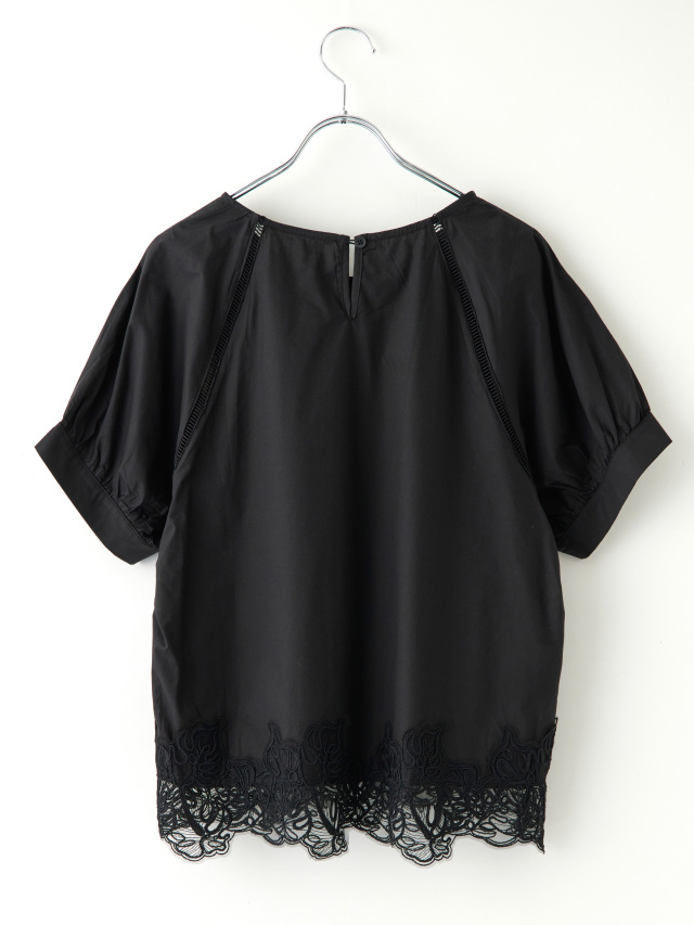 paloma 新品未使用 パフスリーブロンパース 完売S平大路えみ ブラック 裾レースパフスリーブブラウス la primavera online store