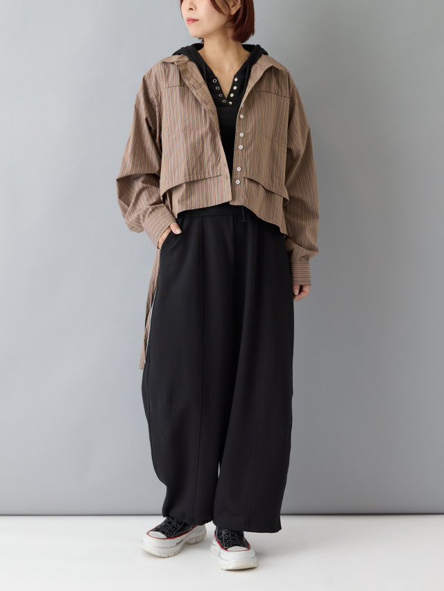 ドロストコクーンライトスウェットパンツ la primavera online store