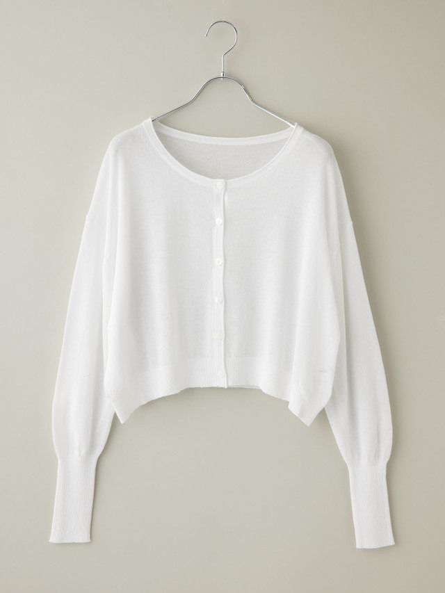 クルーネックサマーニットカーディガン la primavera online store