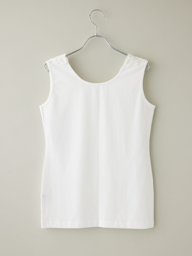 リハーズオールレースパッチワークタンクトップ レース付きカラータンクトップ la primavera online store