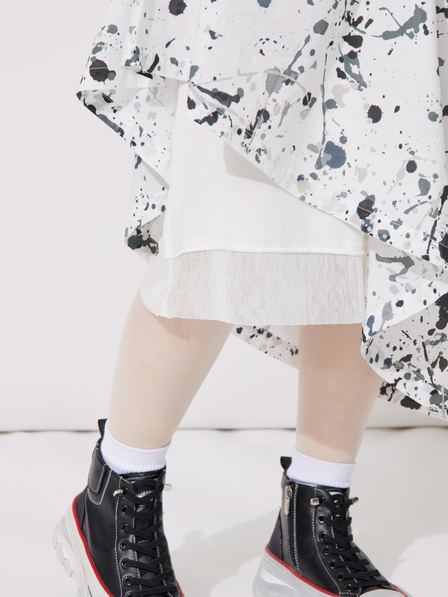 裾メッシュタンクトップワンピース la primavera online store