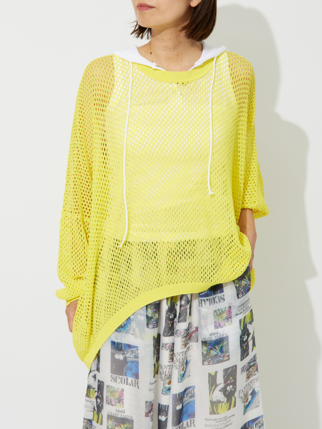 透かし編みオーバーメッシュニット la primavera online store