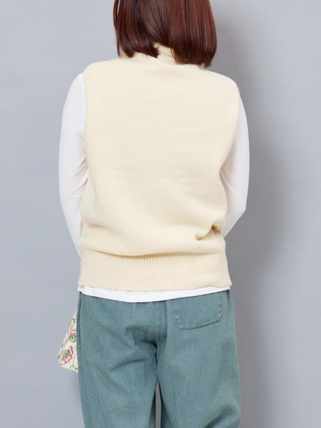 ボトルネックニットベスト la primavera online store