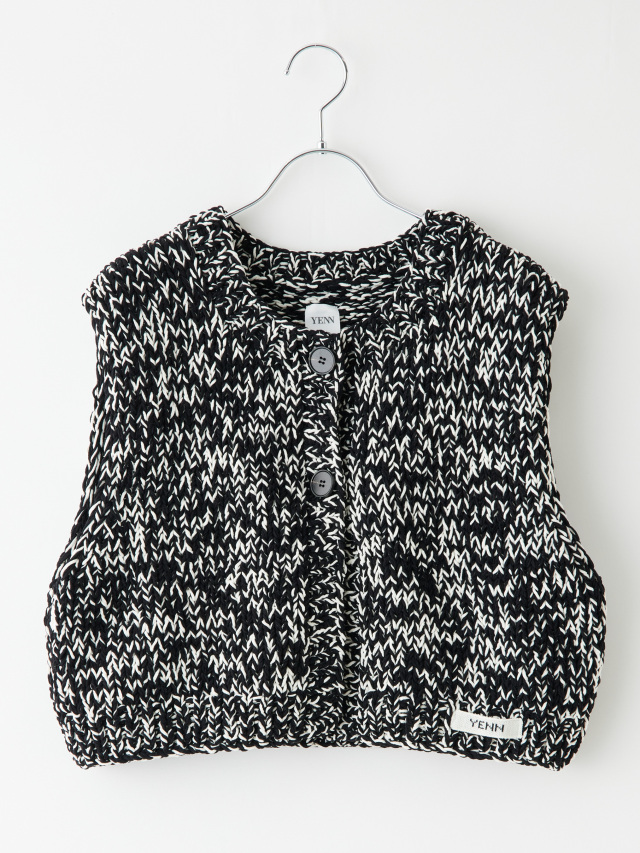 ミックスニットショートベスト