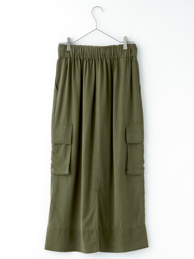 テンセルカーゴスリットスカート la primavera online store