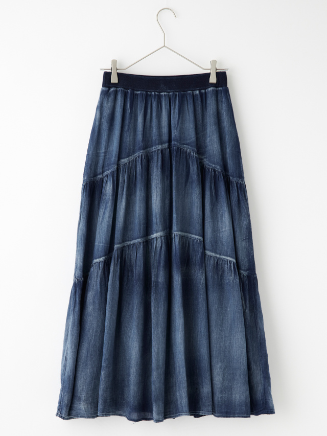 ルネ☆デニムティアードスカート36 ふりふりふりるデニムティアードスカート スカート ＆ LOVE CLOSET
