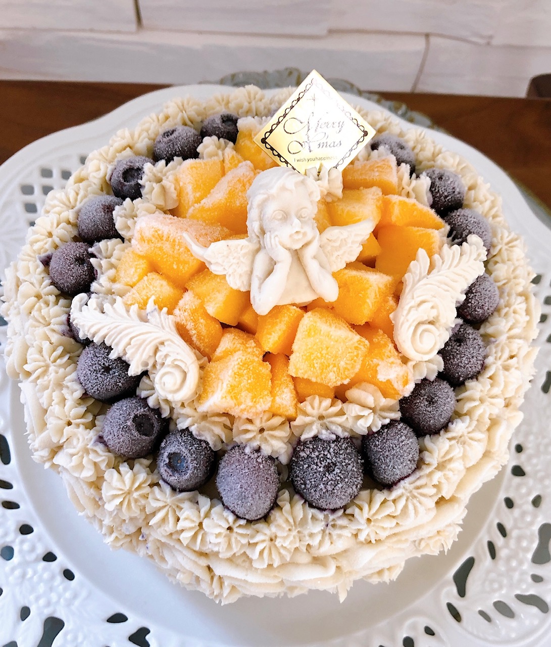 <無添加・グルテンフリー>　ブリヤン（マンゴーフルーツケーキ）15cmホール