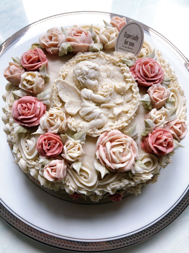 <グルテンフリー　フラワーケーキ>　お花の妖精/ラフェドフルール　バニラクリームサンド　15cmホール